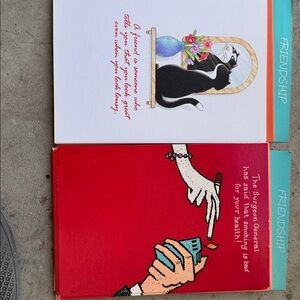 Friendship Greeting Cards Set - Red and Blue